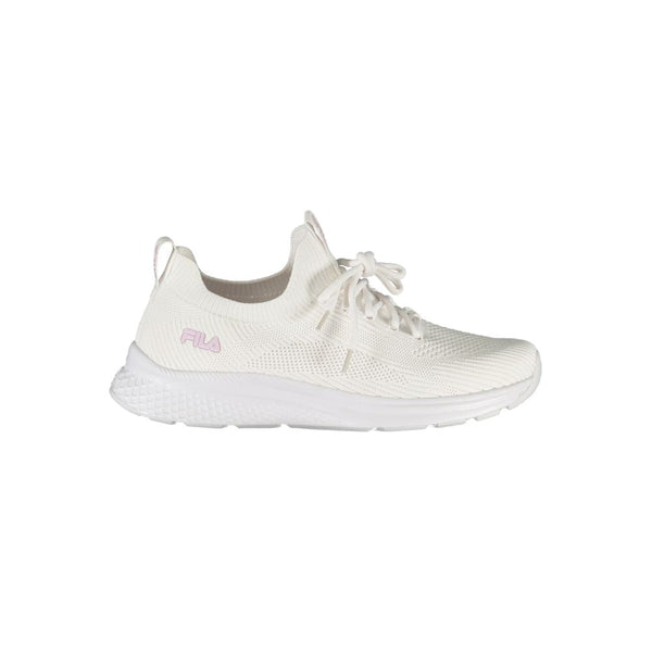 Eleganti sneaker bianche run-it con dettagli rosa