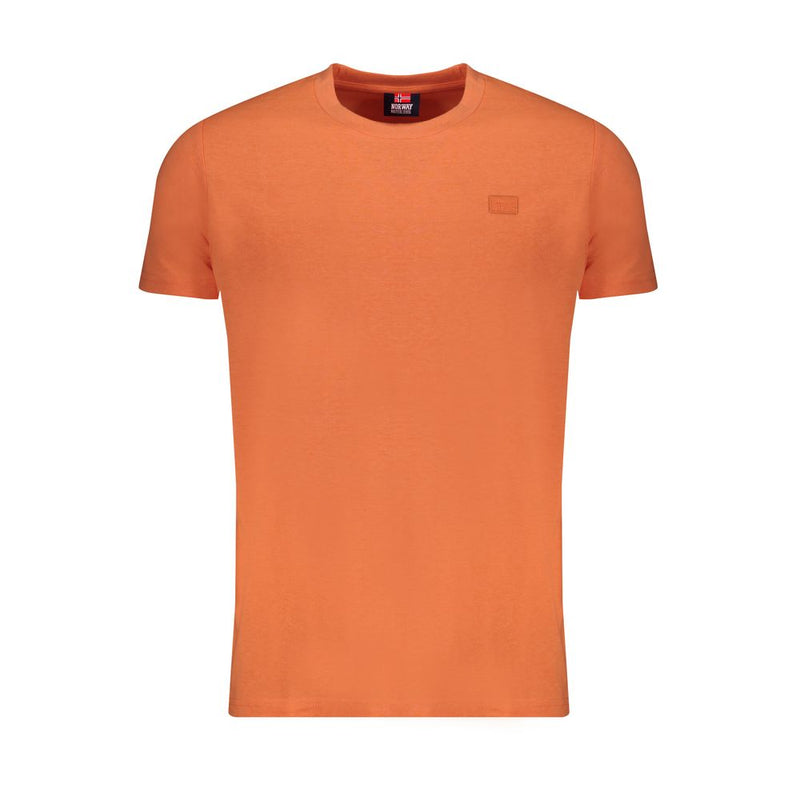 Orangefarbenes Baumwoll-T-Shirt