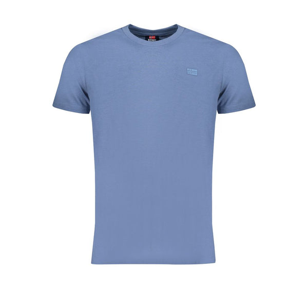 Blaues Baumwollt-Shirt