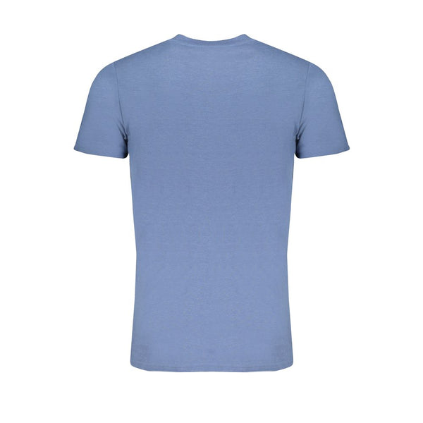 Blaues Baumwollt-Shirt