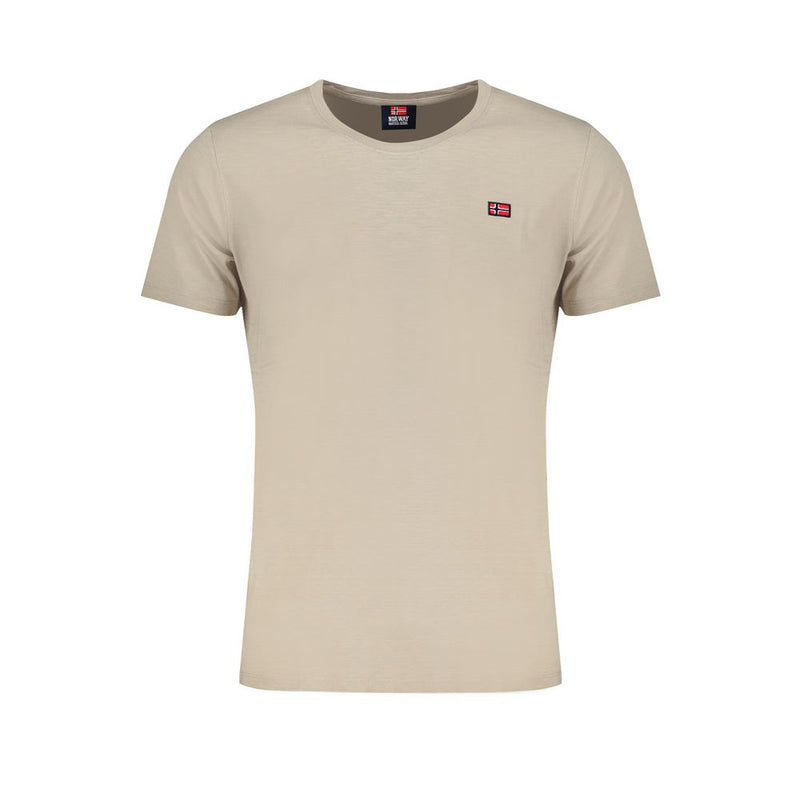 Beige Baumwoll-T-Shirt