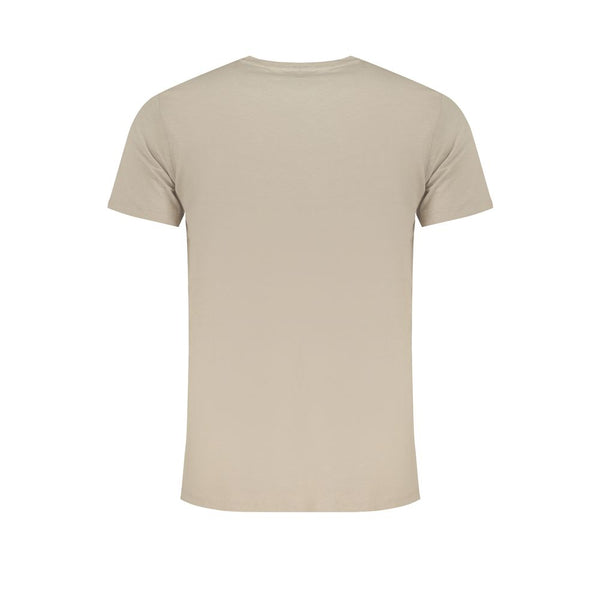 Beige Baumwoll-T-Shirt