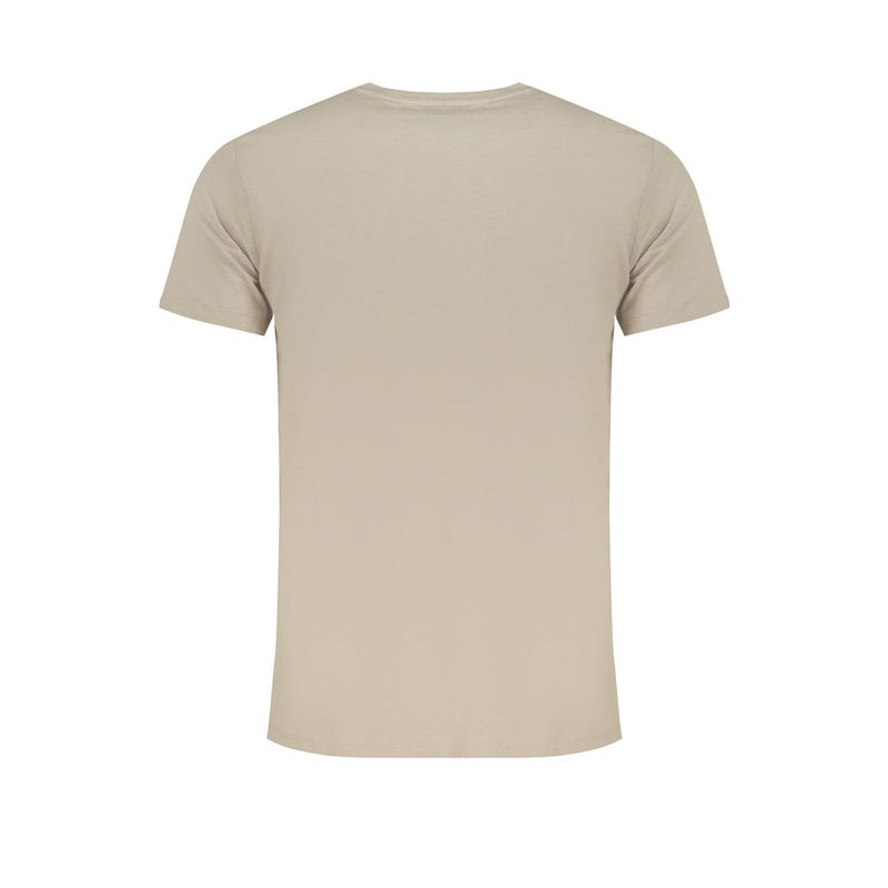 Beige Baumwoll-T-Shirt