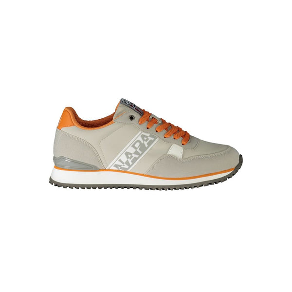 Grauer Polyester -Sneaker