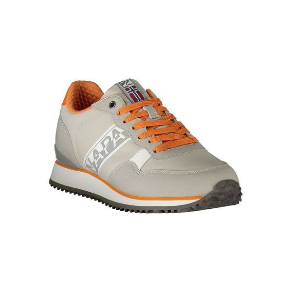 Grauer Polyester -Sneaker