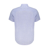 Chemise en lin bleu clair