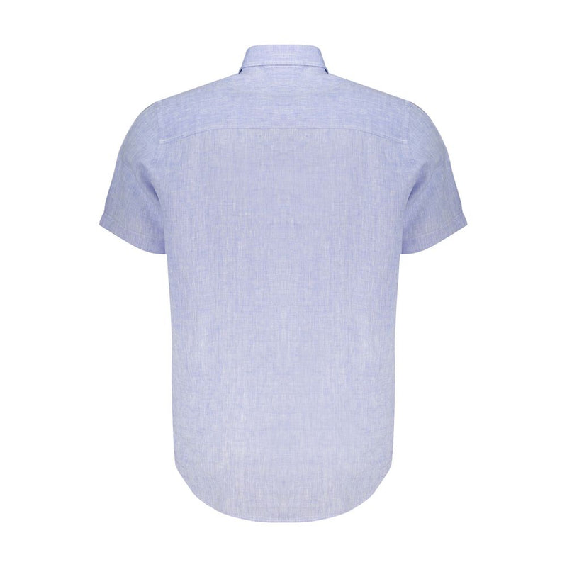 Camisa de lino azul claro