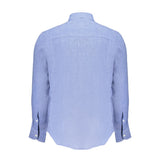 Camicia di lino blu