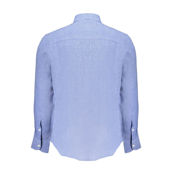 Chemise en lin bleu