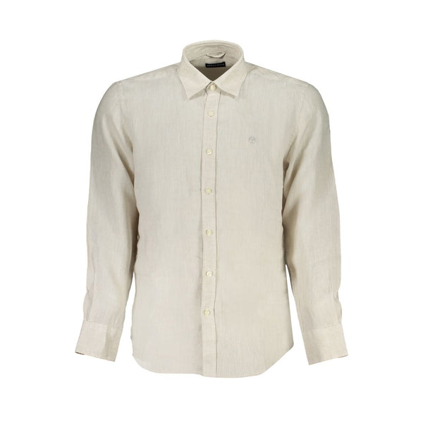 Chemise en lin beige