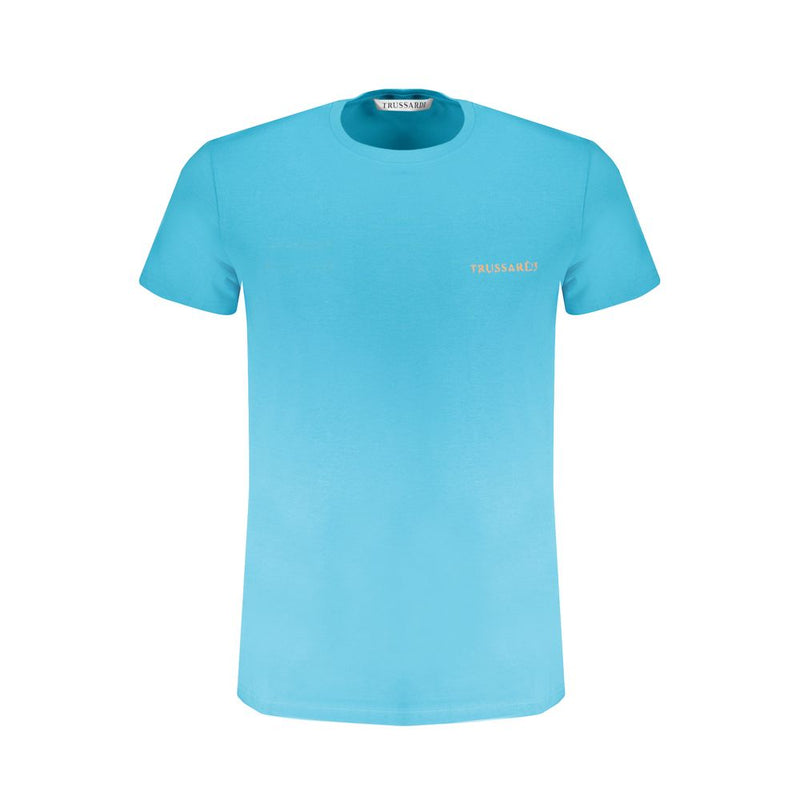 Hellblaues Baumwoll-T-Shirt