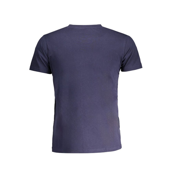 Blaues Baumwollt-Shirt