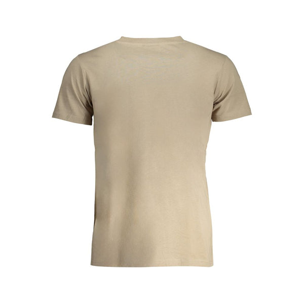 Beige Baumwoll-T-Shirt