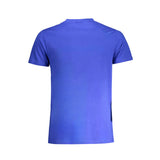 Camiseta de algodón azul