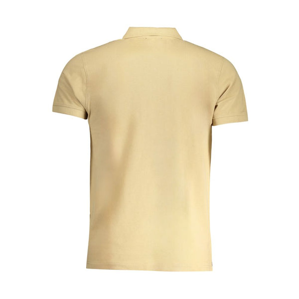 Beige Baumwollpolo -Hemd