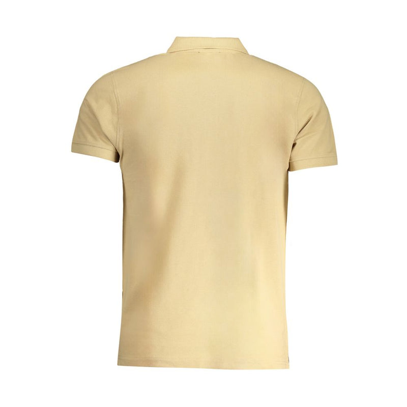 Beige Baumwollpolo -Hemd