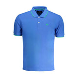 Polo en coton bleu