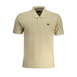 Beige Baumwollpolo -Hemd