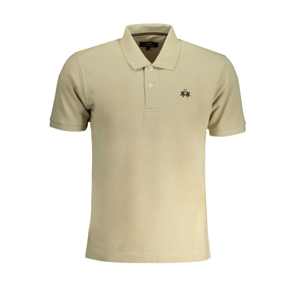 Beige Baumwollpolo -Hemd