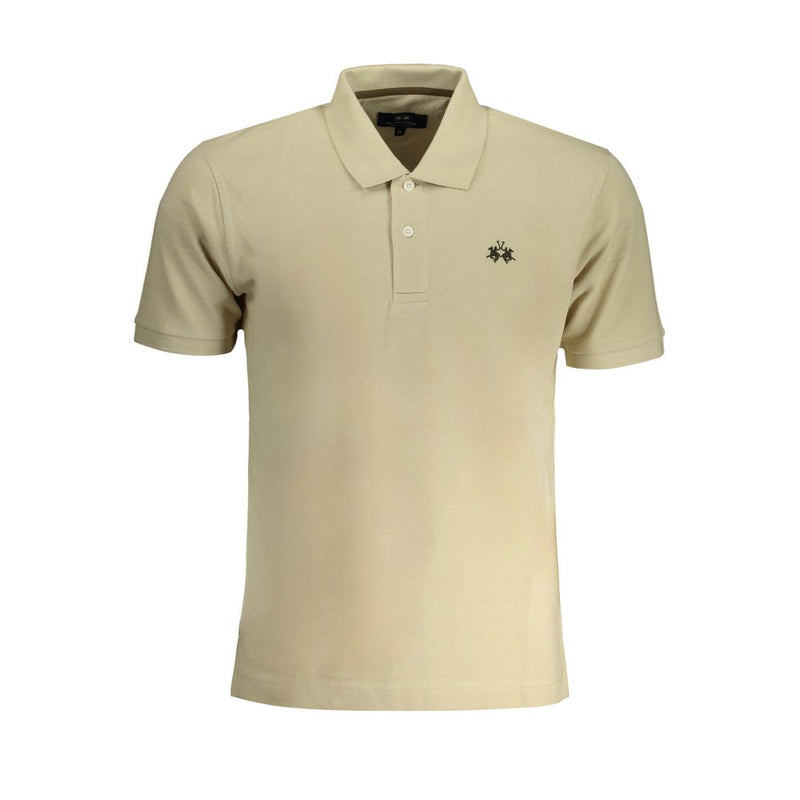 Beige Baumwollpolo -Hemd