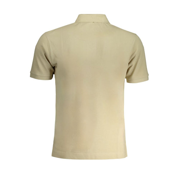 Beige Baumwollpolo -Hemd