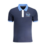 Polo de algodón azul