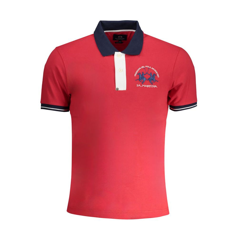 Polo de algodón rojo