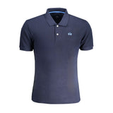 Polo de algodón azul