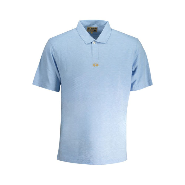 Polo en coton bleu clair