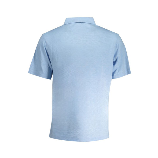 Polo en coton bleu clair