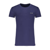 Blaues Baumwollt-Shirt