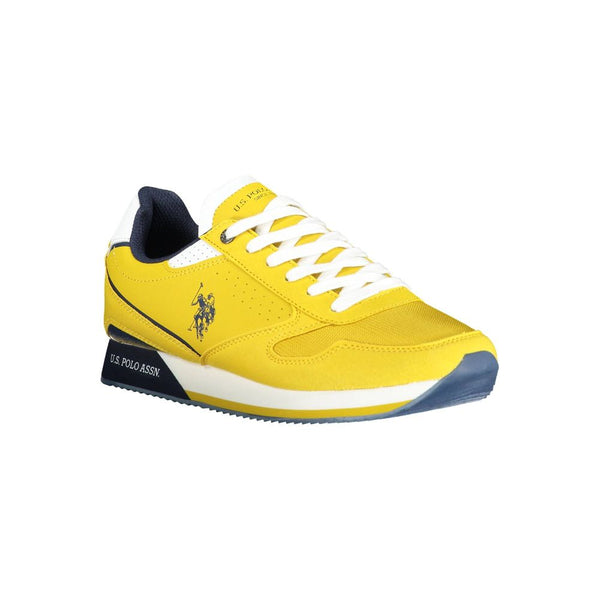 Zapatilla de deporte deportivo con atenuamiento amarillo atrevido