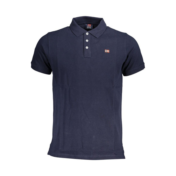 Polo en coton bleu