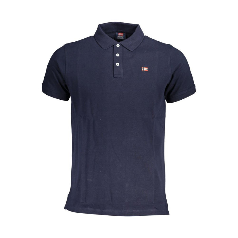 Polo de algodón azul