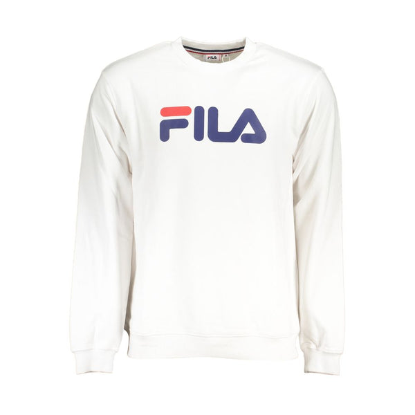 Sweat-shirt en toison classique de l'équipage en blanc