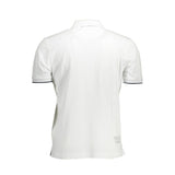 Elegante polo blanco de manga corta para hombres