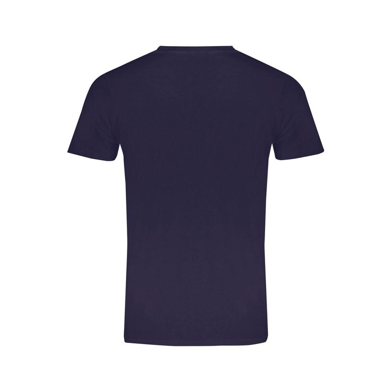 Blaues Baumwollt-Shirt