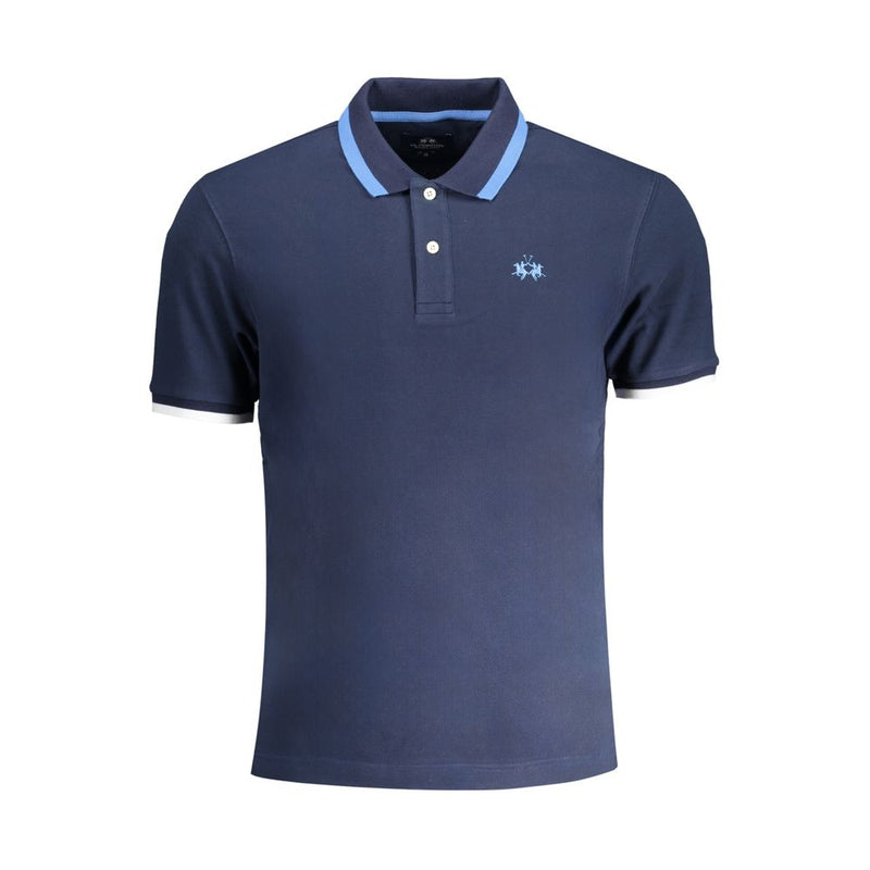 Polo en coton bleu