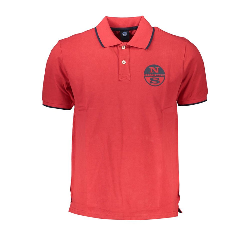 Polo de algodón rojo