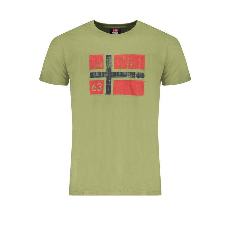 Camiseta de algodón verde