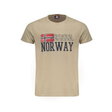 Beige Baumwoll-T-Shirt