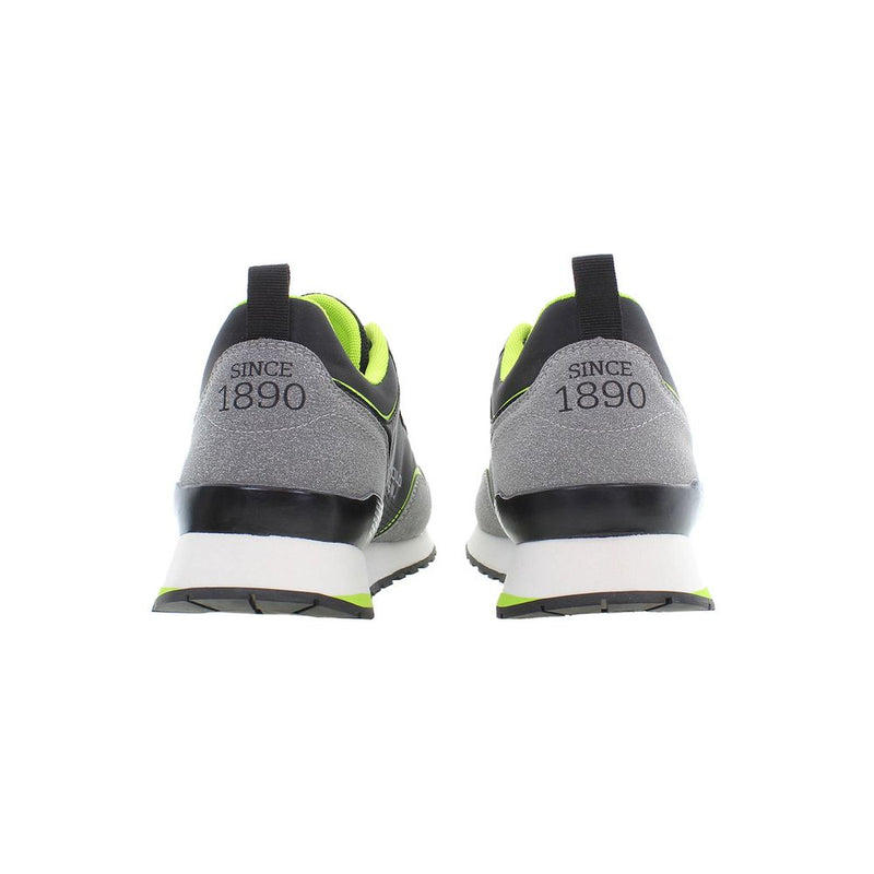 Sneaker sportive nere eleganti con logo iconico