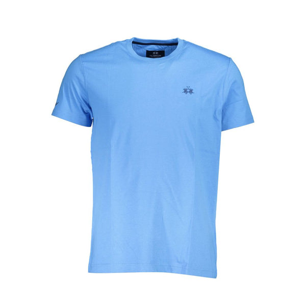 Elegantes hellblau gestickte T -Shirt