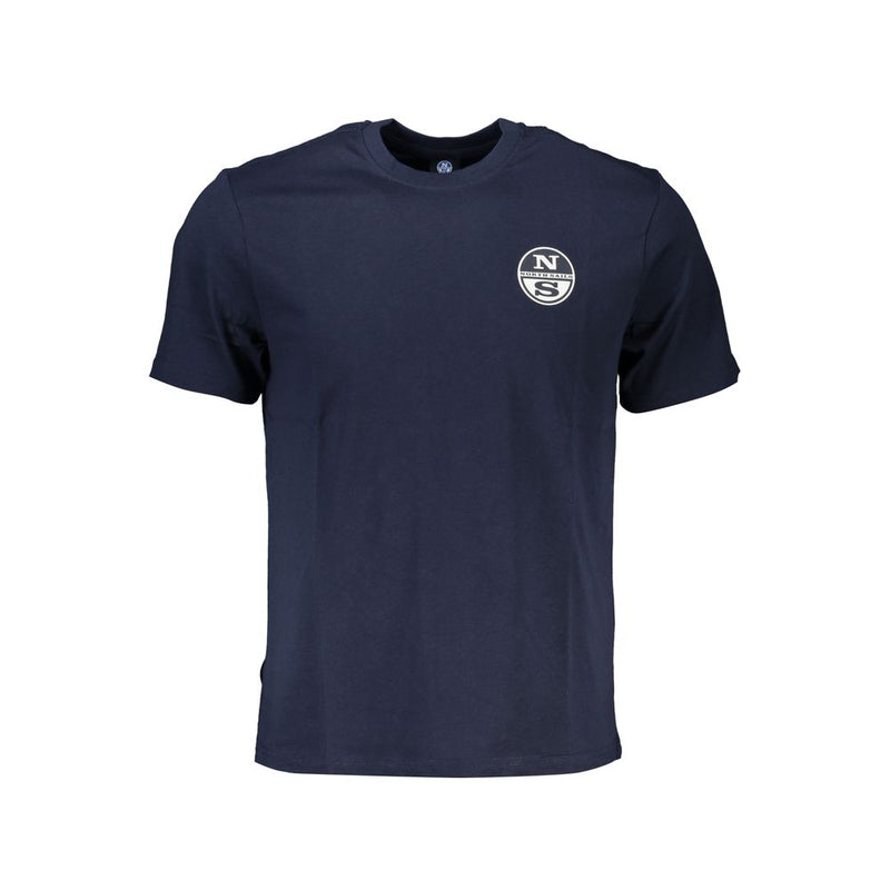 Blaues Baumwollt-Shirt