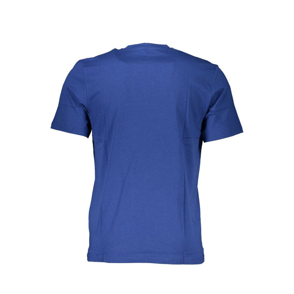 Blaues Baumwollt-Shirt