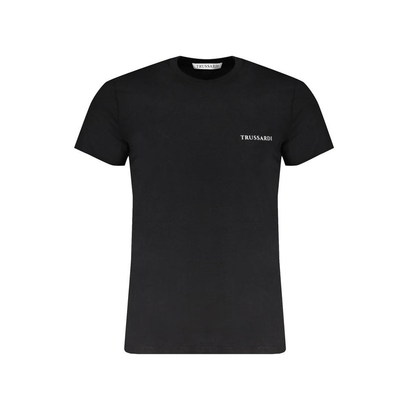 Schwarzes Baumwoll-T-Shirt