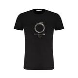 Schwarzes Baumwoll-T-Shirt