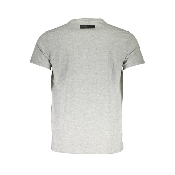 Sleek Grey Crew Teck Algody Tee de algodón