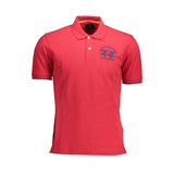 Chic Pink Sticked Polo für Männer