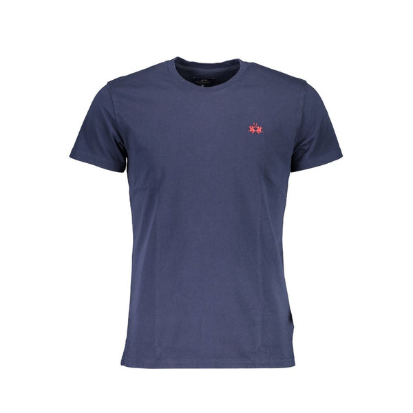 Chic Blue Sticked Logo Tee - Regelmäßige Passform